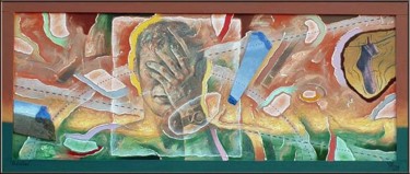 Painting titled "Héroes y dioses: Aq…" by Manolo Yanes, Original Artwork