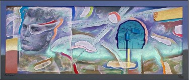 Painting titled "Héroes y dioses: Cé…" by Manolo Yanes, Original Artwork