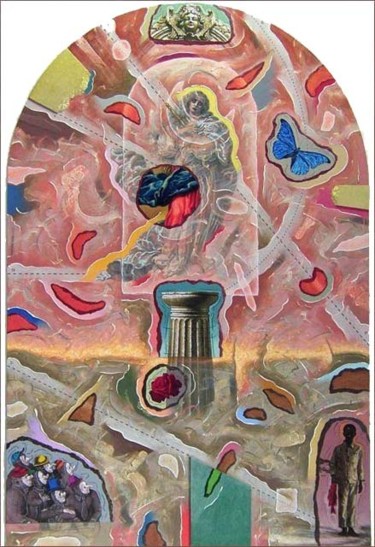Painting titled "Pala de la Dolorosa" by Manolo Yanes, Original Artwork