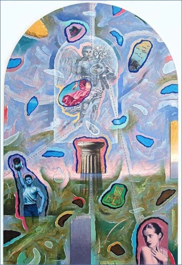 Painting titled "Pala de Gabriel" by Manolo Yanes, Original Artwork