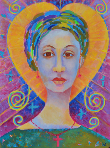 绘画 标题为“Erzulie Freda Paint…” 由Magdalena Walulik, 原创艺术品, 油