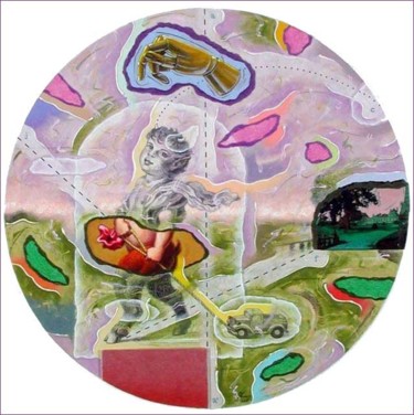 Painting titled "Tondo del pequeño f…" by Manolo Yanes, Original Artwork