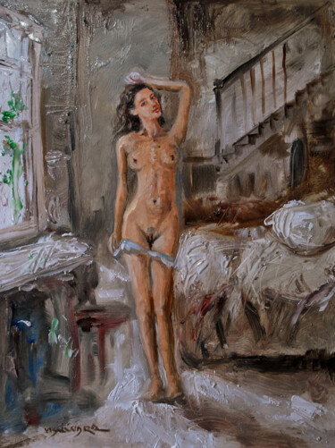 Pintura titulada "Stairs" por Vishalandra Dakur, Obra de arte original, Oleo