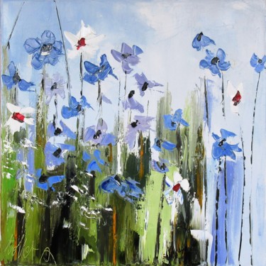 Peinture intitulée "la-rosee-d-un-matin…" par Anne-Marie Tollet, Œuvre d'art originale, Huile