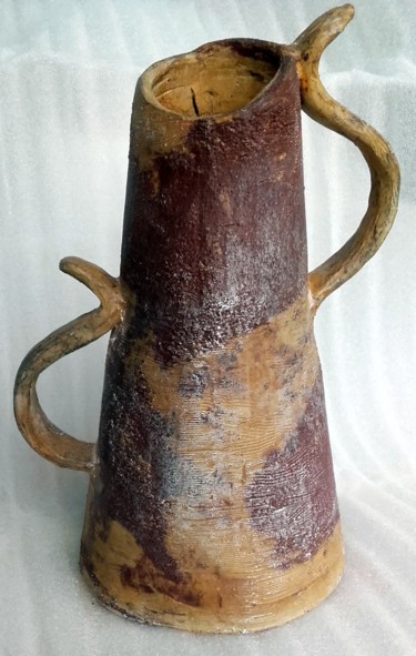 Artisanat intitulée "Drôle de vase" par Marian Cobos, Œuvre d'art originale, Décoration de maison