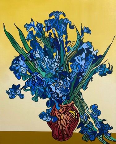绘画 标题为“flowers” 由Ediz Birlikdoğan, 原创艺术品, 颜料 安装在木质担架架上