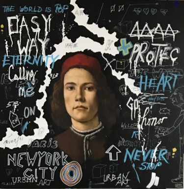 Peinture intitulée "Urban Young Boy" par Sainte Fauste, Œuvre d'art originale, Acrylique