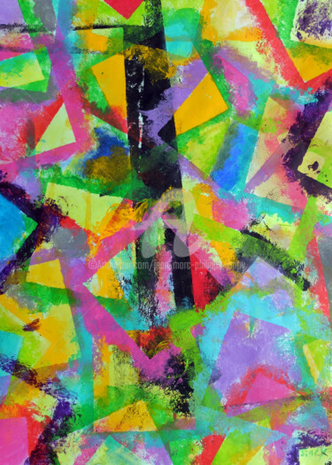 Peinture intitulée "LE RAYON NOIR" par Jean-Marc Philippe (Jimpy), Œuvre d'art originale, Acrylique