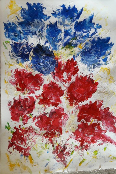 MON 14 JUILLET 2017 Peinture intitulée "MON 14 JUILLET 2017" par Christiane Guerry, Œuvre d'art originale, Acrylique Monté sur Châssis en bois