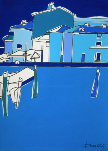 Pittura intitolato "Monteisola" da Gabriele Donelli, Opera d'arte originale, Acrilico