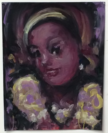 Peinture intitulée "Daisy" par Karen Thomas, Œuvre d'art originale, Acrylique