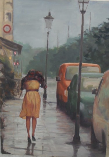 Pittura intitolato "83-acquazzone.jpg" da Giovanni Graziani, Opera d'arte originale