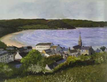 Peinture intitulée "Saint Michel en grè…" par Claudine Viégas, Œuvre d'art originale