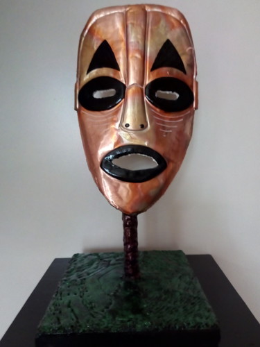 雕塑 标题为“« Mask IV »” 由Riquet Faure, 原创艺术品, 铸件