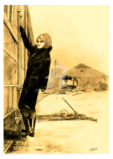 Dessin intitulée "Empresa de los Ferr…" par Julien Cachemaille, Œuvre d'art originale, Graphite