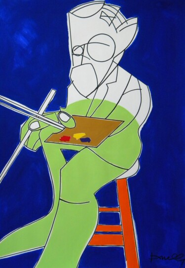 Malerei mit dem Titel "Ritratto di Henri M…" von Gabriele Donelli, Original-Kunstwerk, Acryl