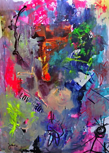 Painting titled "WP 5" by Jaio Dos Anjos, Original Artwork, Acrylic