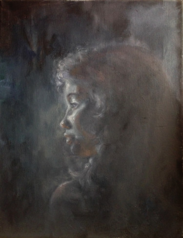 Peinture intitulée "moonchild" par Solovey, Œuvre d'art originale, Huile