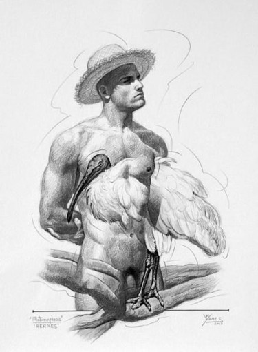 Drawing titled "Metamorphosis: Herm…" by Manolo Yanes, Original Artwork