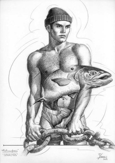 Drawing titled "Metamorphosis: Ophe…" by Manolo Yanes, Original Artwork
