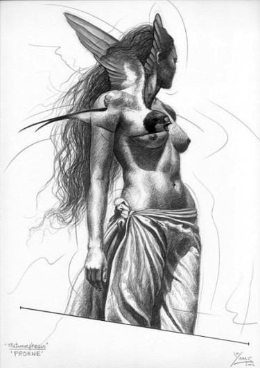 Drawing titled "Metamorphosis: Prok…" by Manolo Yanes, Original Artwork