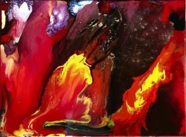 Malerei mit dem Titel "Le sauvage été" von Marie Claude Lambert, Original-Kunstwerk, Acryl