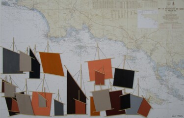 Peinture intitulée "Voiles anciennes Br…" par Nyls  Eliot, Œuvre d'art originale, Acrylique