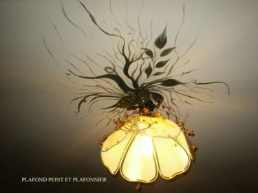 Peinture intitulée "PLAFOND PEINT 4 ET…" par France, Œuvre d'art originale, Huile