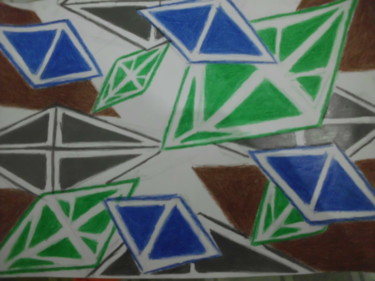 Drawing titled "Cristal" by Victor  Cabel, Original Artwork, Conté
