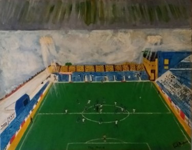 Ζωγραφική με τίτλο "Inside the stadium" από Paul Antwis, Αυθεντικά έργα τέχνης, Ακρυλικό