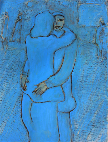 绘画 标题为“Seuls au monde” 由Jean Mirre, 原创艺术品, 油
