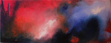 Peinture intitulée "Lueurs - peinture à…" par Clau Redier-Clément, Œuvre d'art originale, Huile Monté sur Châssis en bois