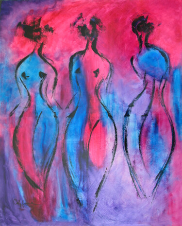 Peinture intitulée "Rose d'Un Jour - Ro…" par Cappone, Œuvre d'art originale, Huile Monté sur Châssis en bois