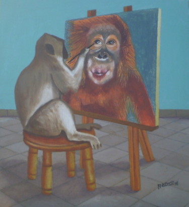 Pintura titulada "pintamonaluisa.jpg" por Agustin, Obra de arte original, Oleo
