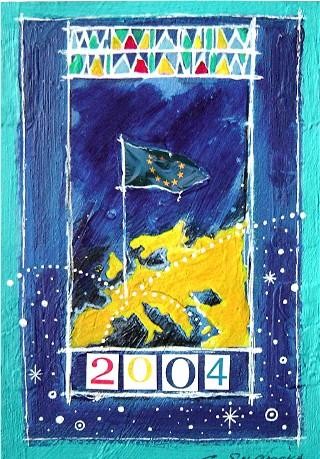Peinture intitulée "Carte_de_Voeux_-_6.…" par Catherine Suchocka, Œuvre d'art originale