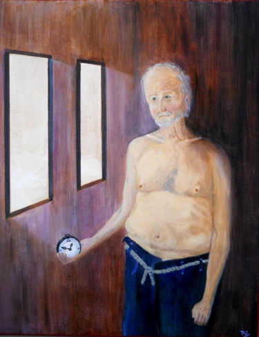 Schilderij getiteld "vita-brevia" door David Callahan, Origineel Kunstwerk, Olie