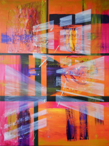 Schilderij getiteld "the-artist-as-a-win…" door David Callahan, Origineel Kunstwerk, Acryl