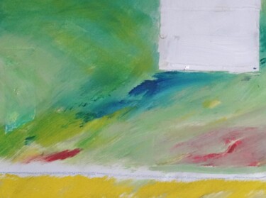 绘画 标题为“Carré blanc à flanc…” 由Jean-Paul Vignes, 原创艺术品, 丙烯