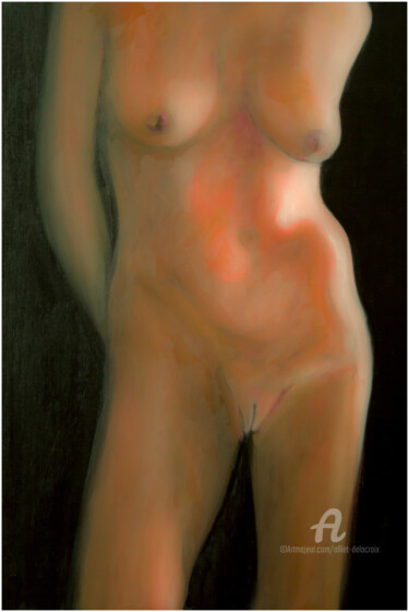 Torse 0001 Peinture intitulée "Torse 0001" par Alliet-Delacroix, Œuvre d'art originale, Huile