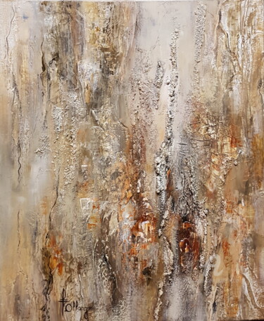 Peinture intitulée "Minéral Givré revu…" par Isabel Ollange, Œuvre d'art originale