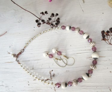 Artisanat intitulée "lumieres-d-existenc…" par Anne-Marie Tollet, Œuvre d'art originale, Ensembles de bijoux