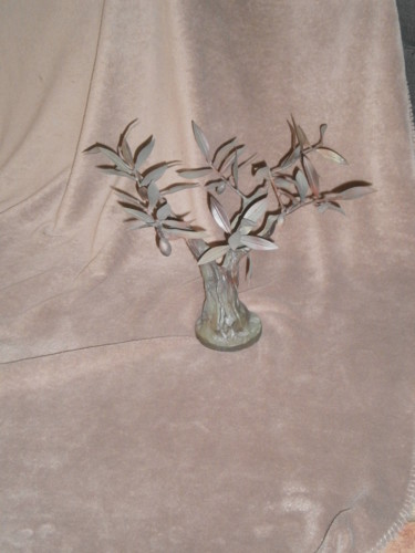 Sculpture titled "olivier" by Jacques Veinante (jackart), Original Artwork, Metals