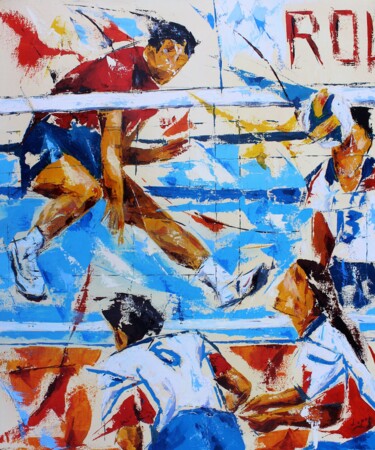 绘画 标题为“558 Volley à Roubia” 由Jean-Luc Lopez, 原创艺术品, 油