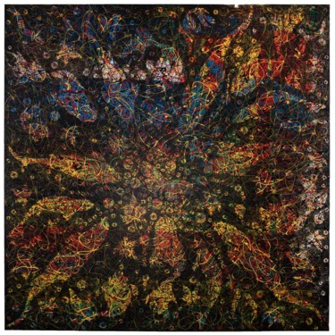 Painting titled "FEEDING FRENZY" by Andre Van Der Kerkhoff, Original Artwork, Acrylic