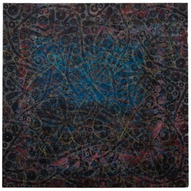 Painting titled "DRAGONFLY CORROBOREE" by Andre Van Der Kerkhoff, Original Artwork, Acrylic