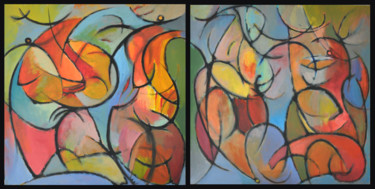 Painting titled "Expression 13" by Paintings By Various Artists From Ukraine, Original Artwork, Acrylic
