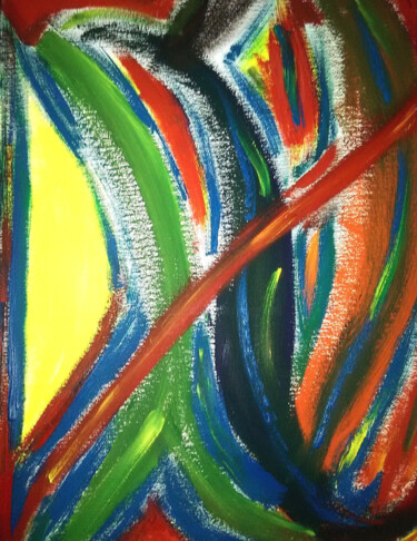 Painting titled "LEANING...TOWARDS T…" by Jmsbell, Original Artwork, Oil Mounted on Other rigid panel