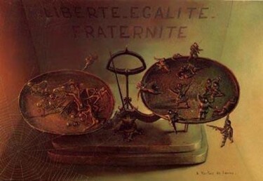 Peinture intitulée "Liberté égalité fra…" par André Martins De Barros, Œuvre d'art originale, Huile