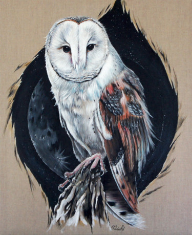 Peinture intitulée "La reine blanche" par Yoan Rimbault, Œuvre d'art originale, Acrylique