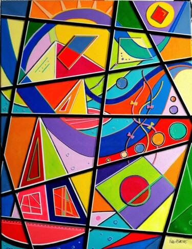 Peinture intitulée "vacances" par Di Berthe, Œuvre d'art originale, Acrylique